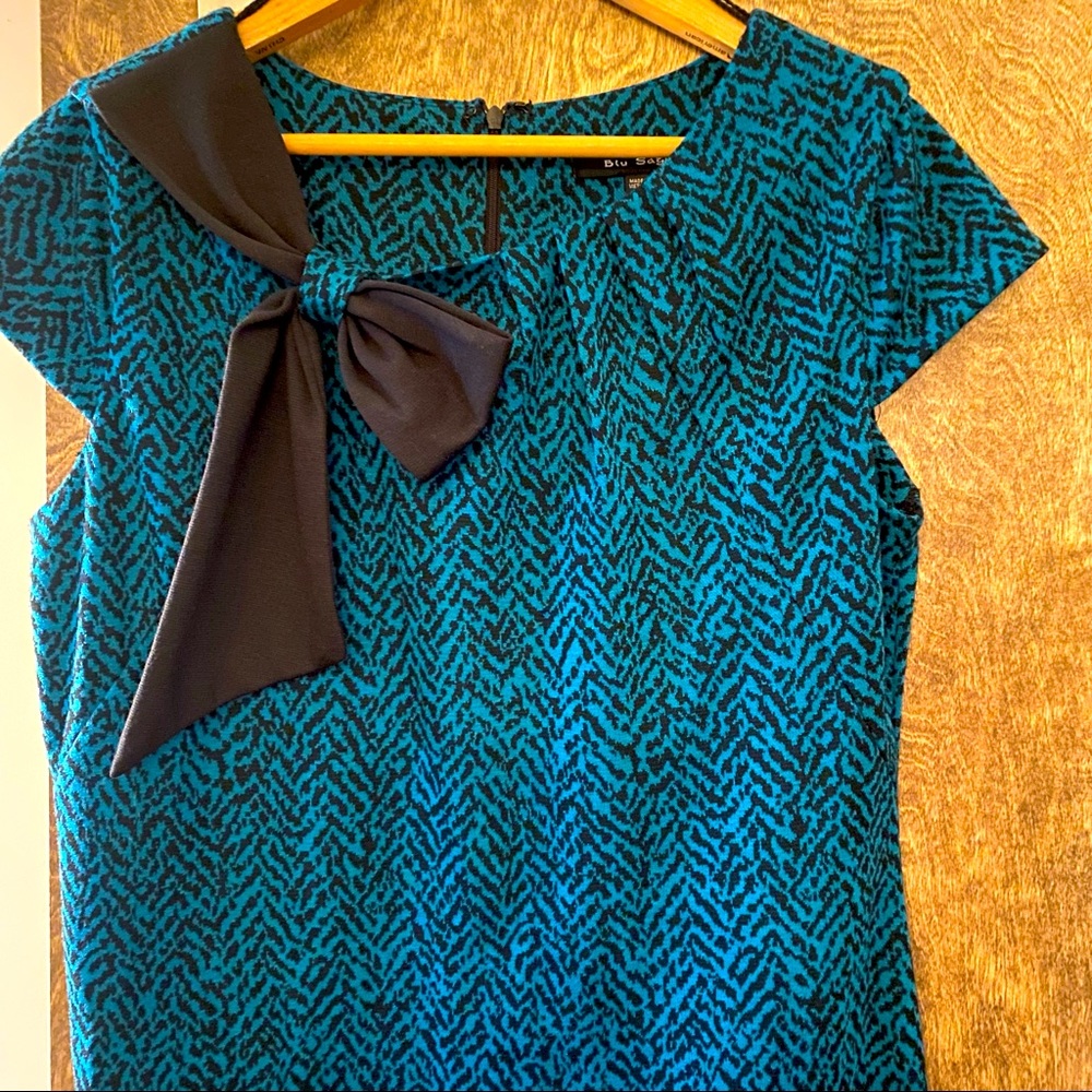 Business Casual Cap Sleeve Midi Sheath Dress